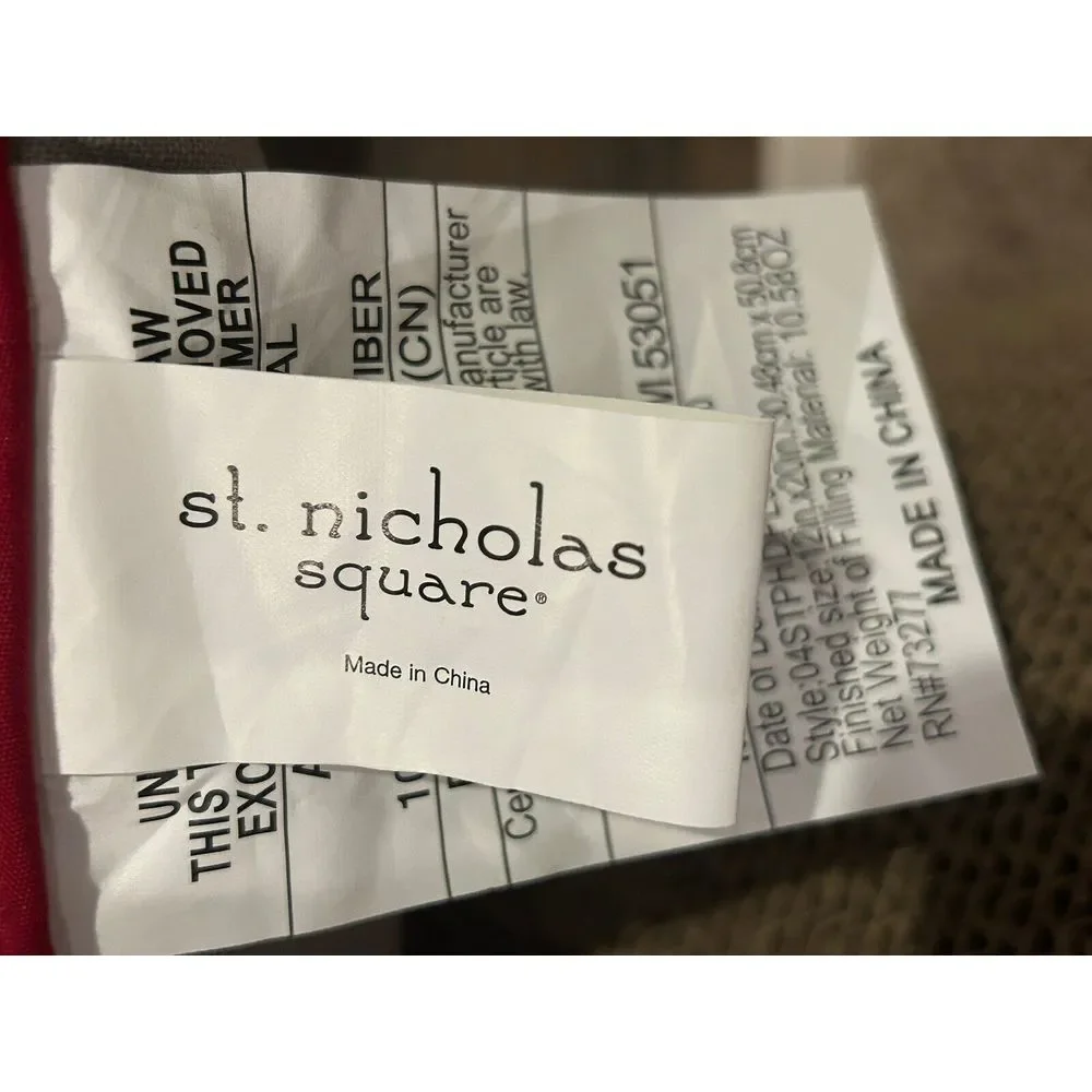 St Nicholas Square‎ Noel Throw Pillow Grey 12